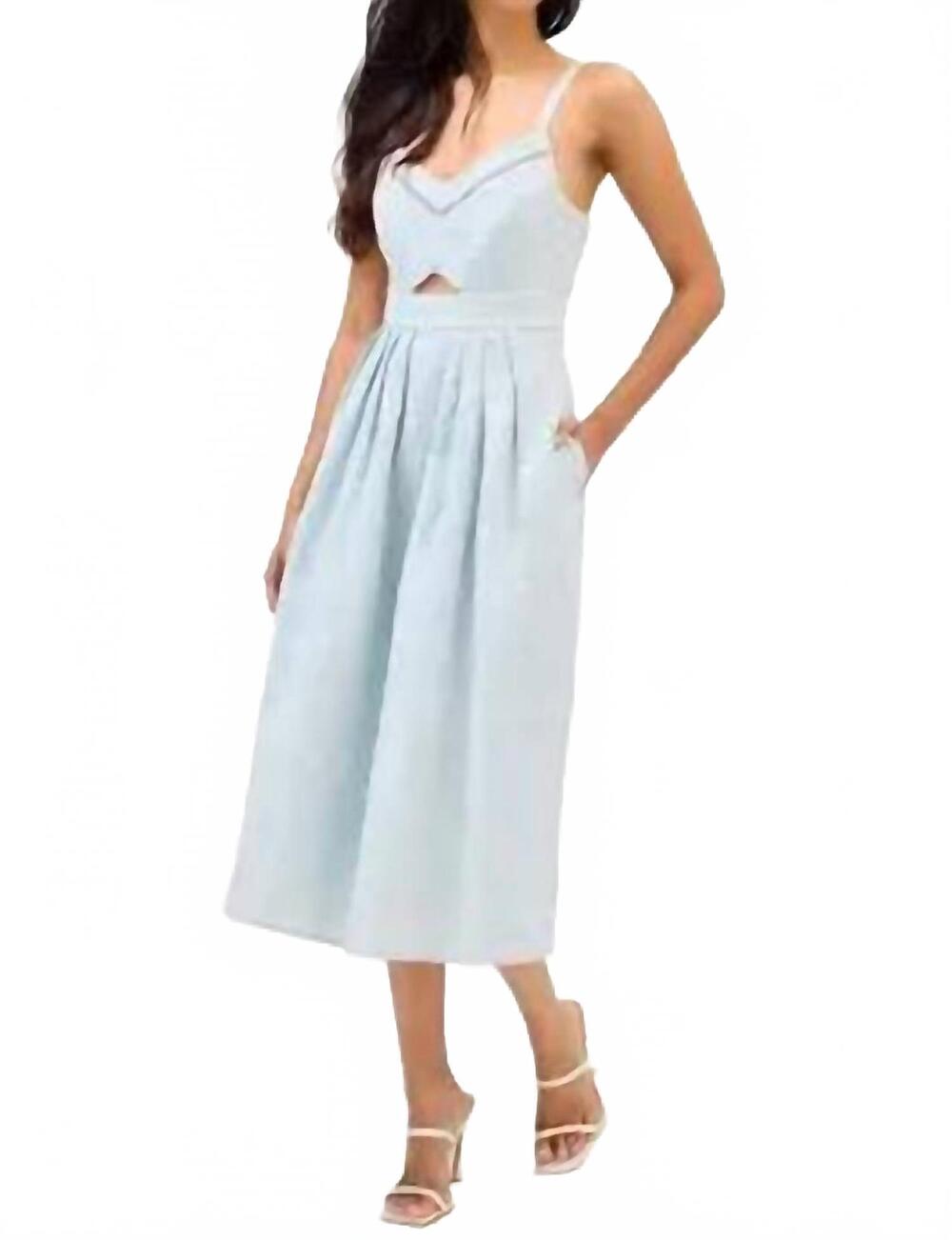 NEW ALLISON NEW YORK embroided natalie dress in powder blue